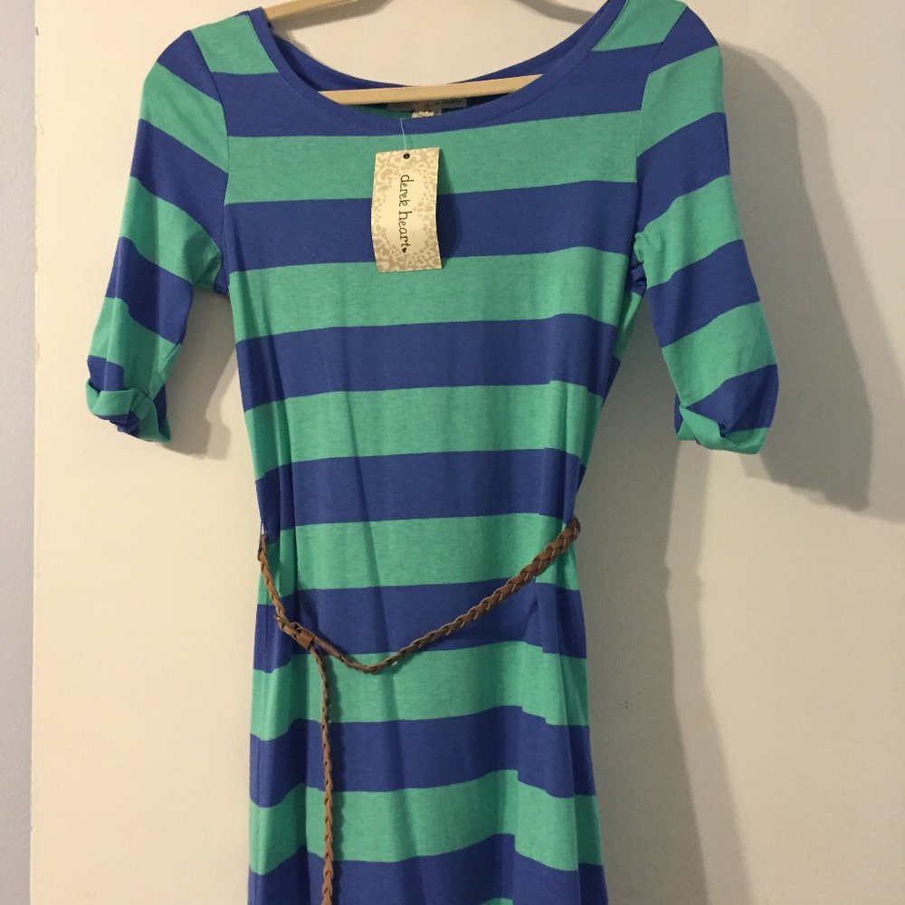 NWT Derek Heart Belted T-shirt Dress